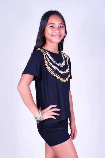 PUAKENIKENI 3 STRAND LEI TEE | KIDS SIZE 7-16