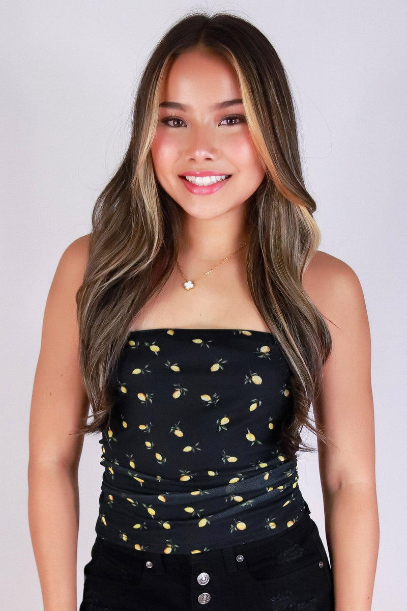 Jeans Warehouse Hawaii - SL PRINT - MAIN SQUEEZE TUBE TOP | By PAPERMOON/ B_ENVIED