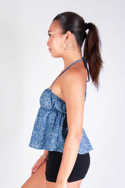 GARDENIA BABYDOLL HALTER TOP