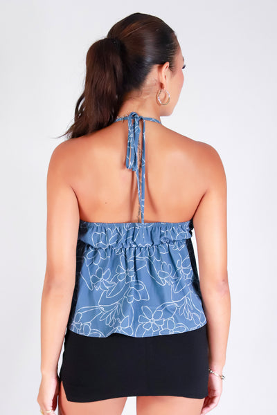 GARDENIA BABYDOLL HALTER TOP