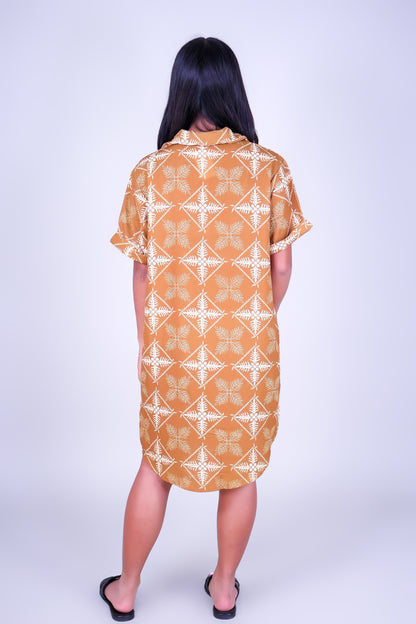 ULU QUILT BUTTON DOWN DRESS | KIDS SIZE 2-16