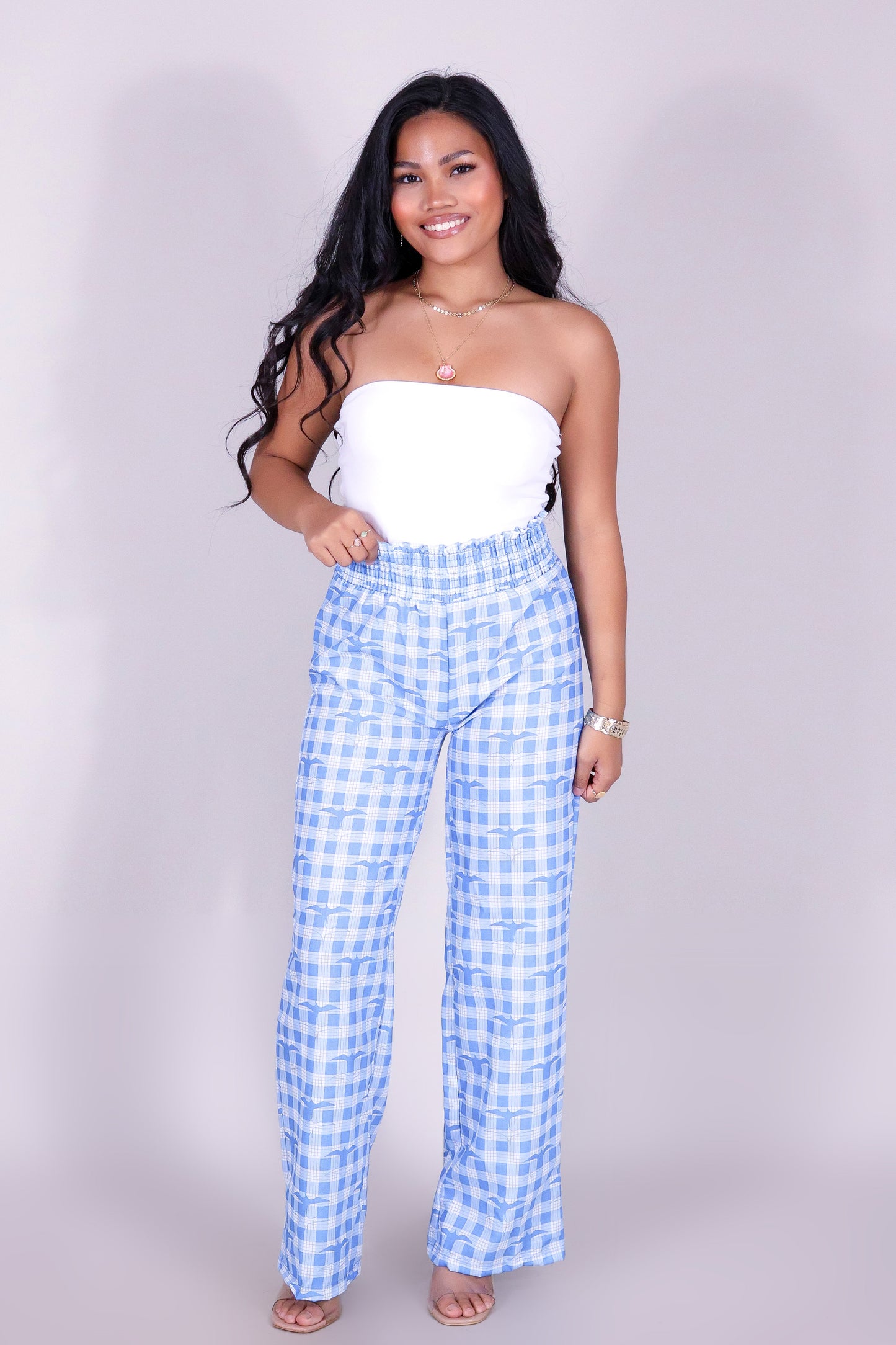 IWA PALAKA SMOCKED WAIST PANTS