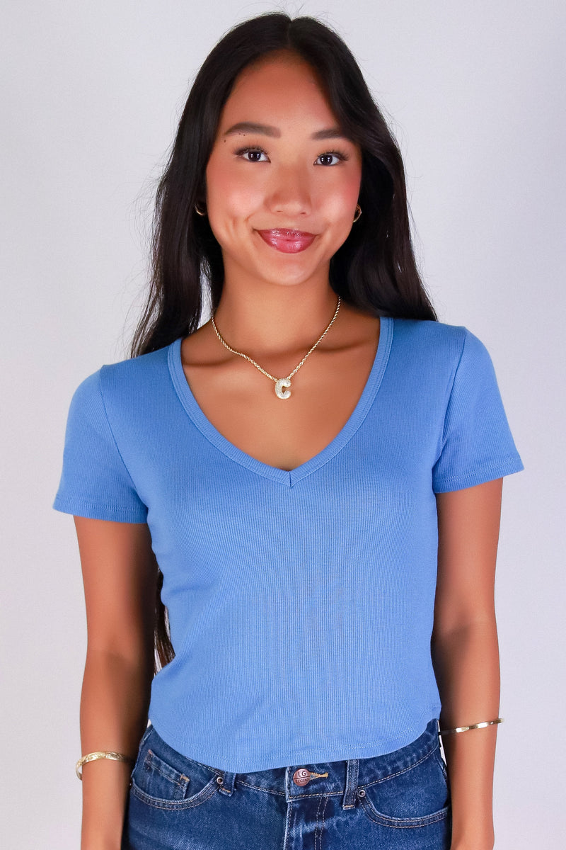 Jeans Warehouse Hawaii - SS CASUAL SOLID - SWEET CUT TOP | By CRESCITA APPAREL/SHINE I