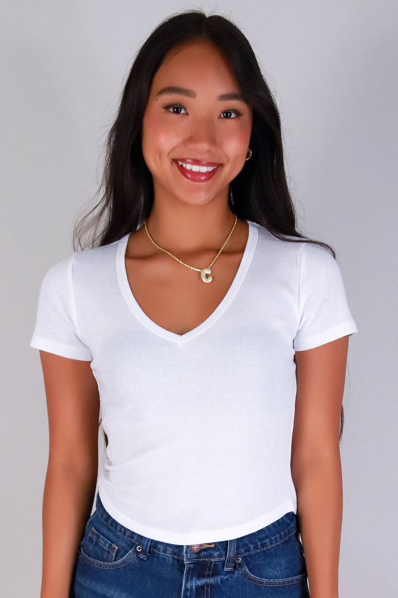 Jeans Warehouse Hawaii - SS CASUAL SOLID - SWEET CUT TOP | By CRESCITA APPAREL/SHINE I