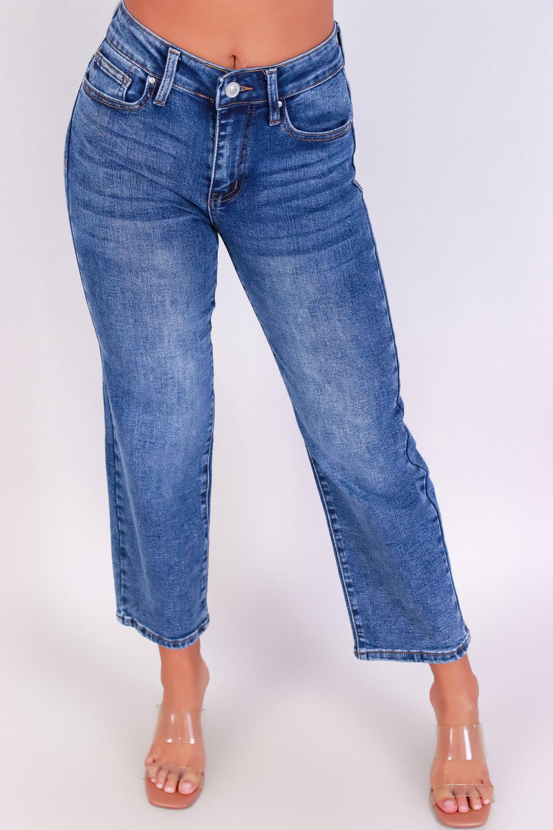 Jeans Warehouse Hawaii - JEANS - LET ME HELP YOU CROPPED JEANS | By WAX JEAN