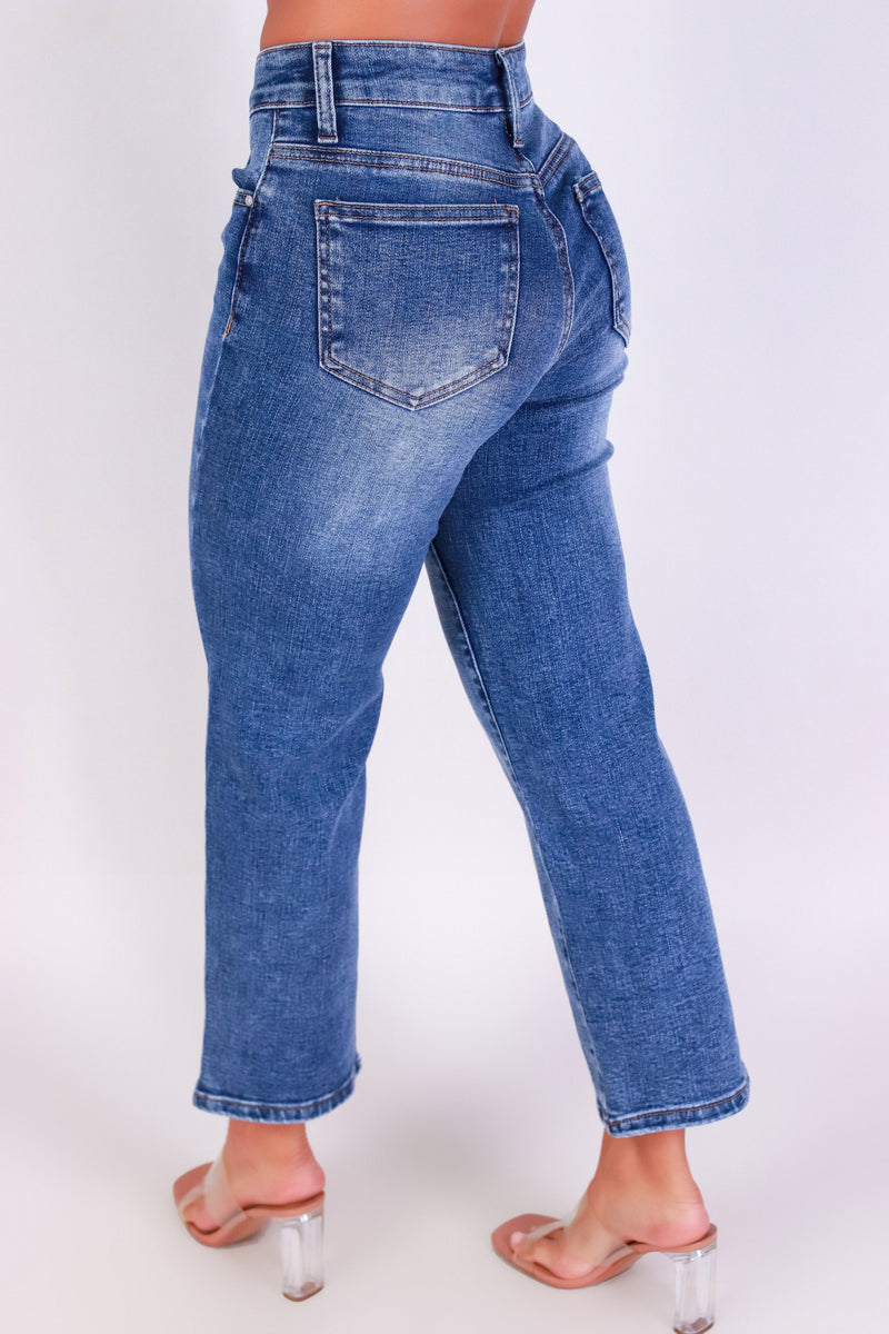 Jeans Warehouse Hawaii - JEANS - LET ME HELP YOU CROPPED JEANS | By WAX JEAN