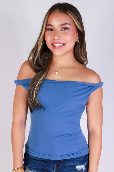 Jeans Warehouse Hawaii - SL CASUAL SOLID - TWIST OF STYLE TOP | By PAPERMOON/ B_ENVIED