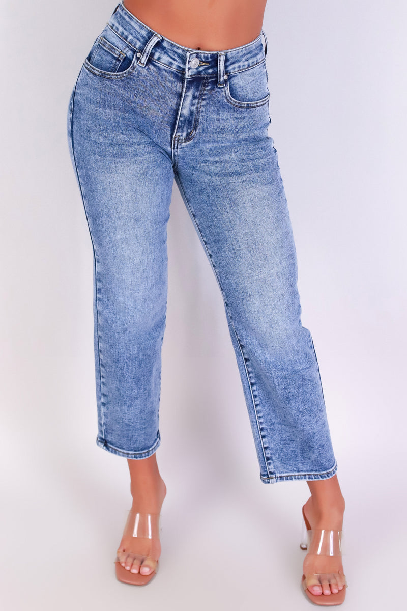 Jeans Warehouse Hawaii - JEANS - LET ME HELP YOU CROPPED JEANS | By WAX JEAN