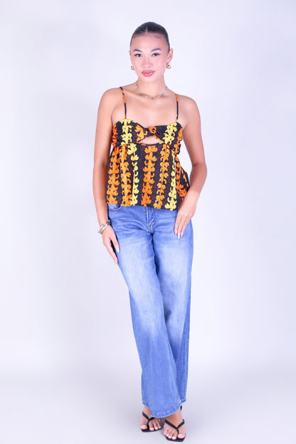 PUAKENIKENI OUTLINE BABYDOLL TOP