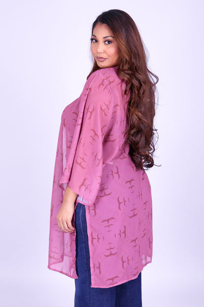 IWA CIRCLE CHIFFON CARDIGAN
