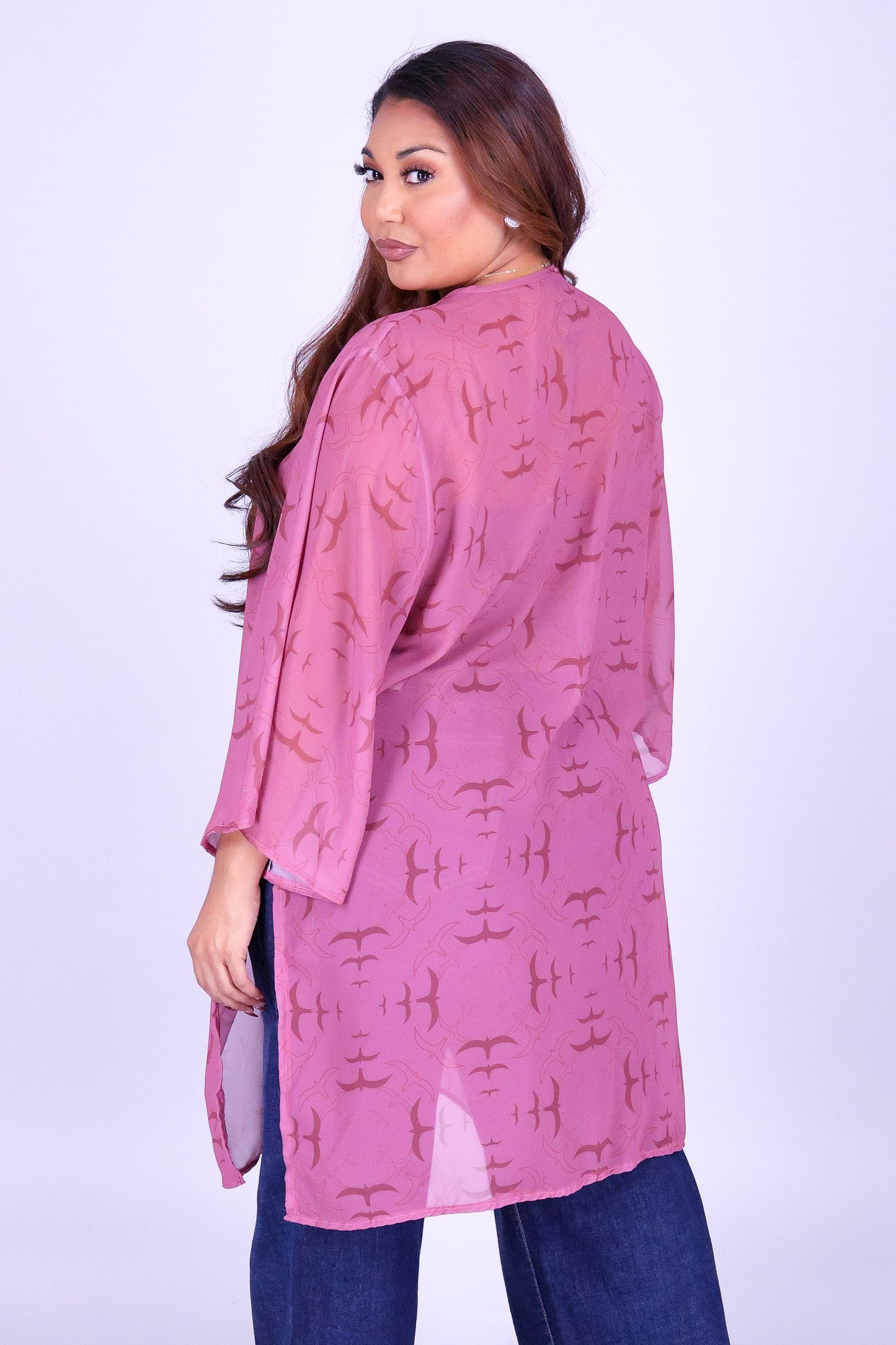 IWA CIRCLE CHIFFON CARDIGAN
