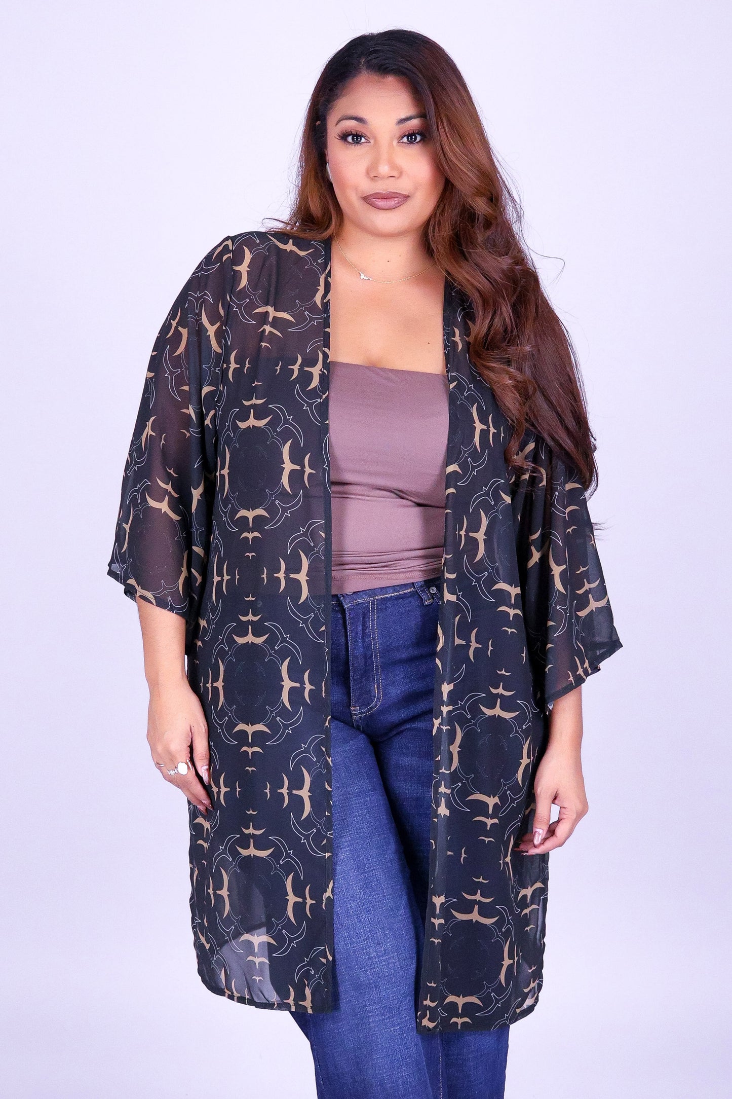 IWA CIRCLE CHIFFON CARDIGAN