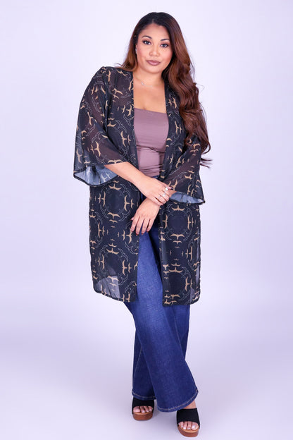IWA CIRCLE CHIFFON CARDIGAN