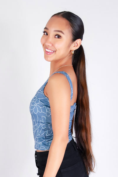 GARDENIA SQUARE NECK CROP TOP