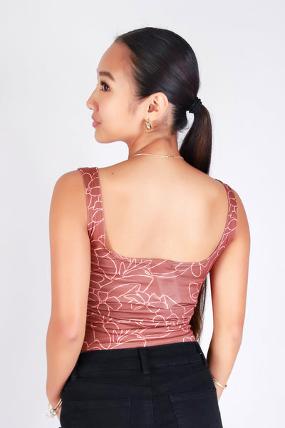 GARDENIA SQUARE NECK CROP TOP