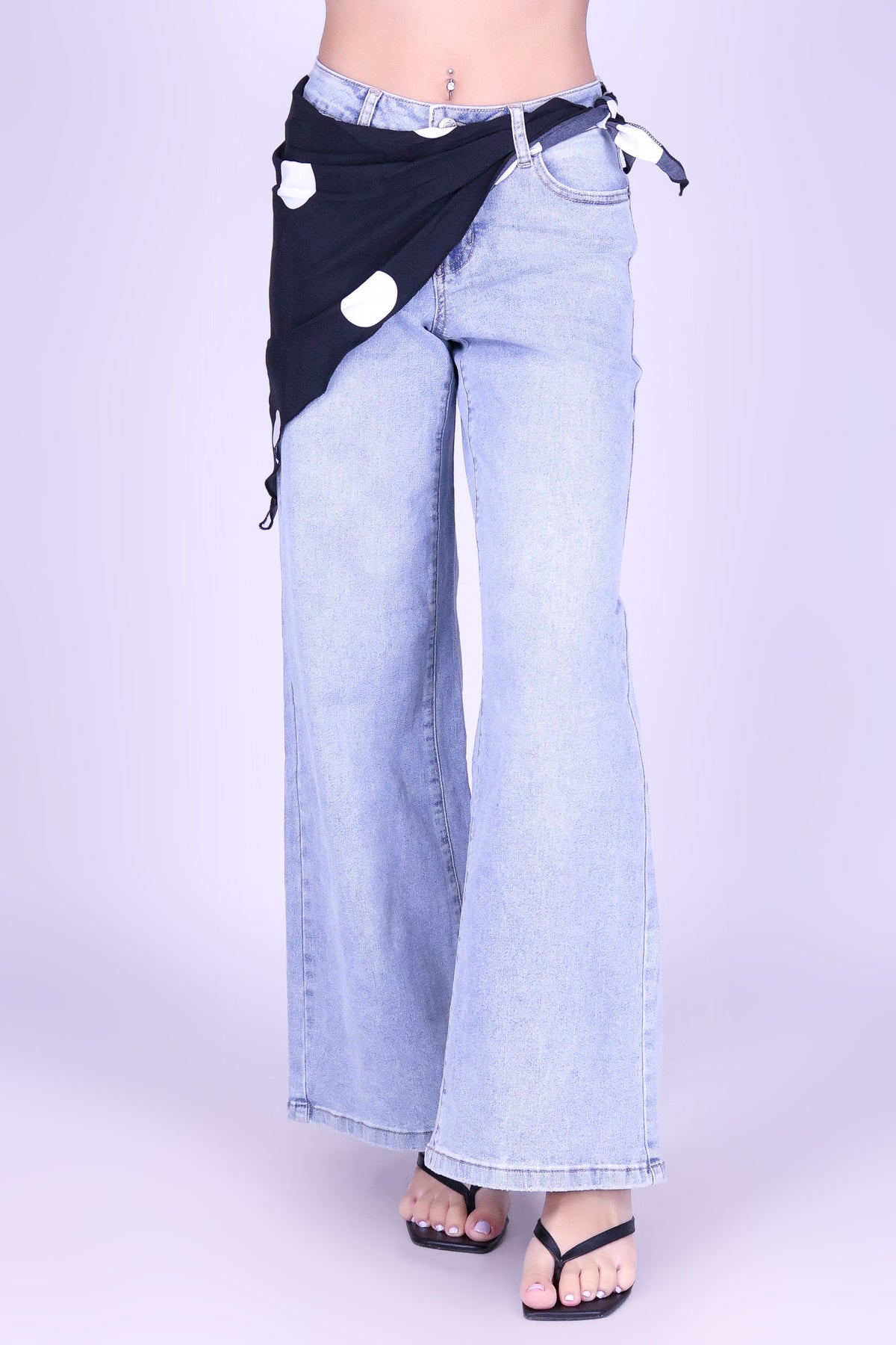 MILES FROM HERE WIDE LEG JEANS