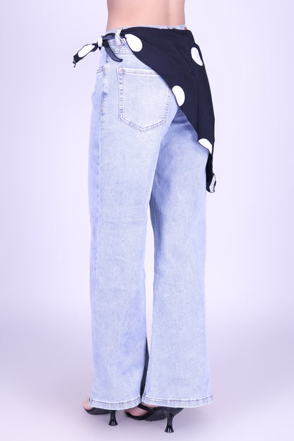 MILES FROM HERE WIDE LEG JEANS