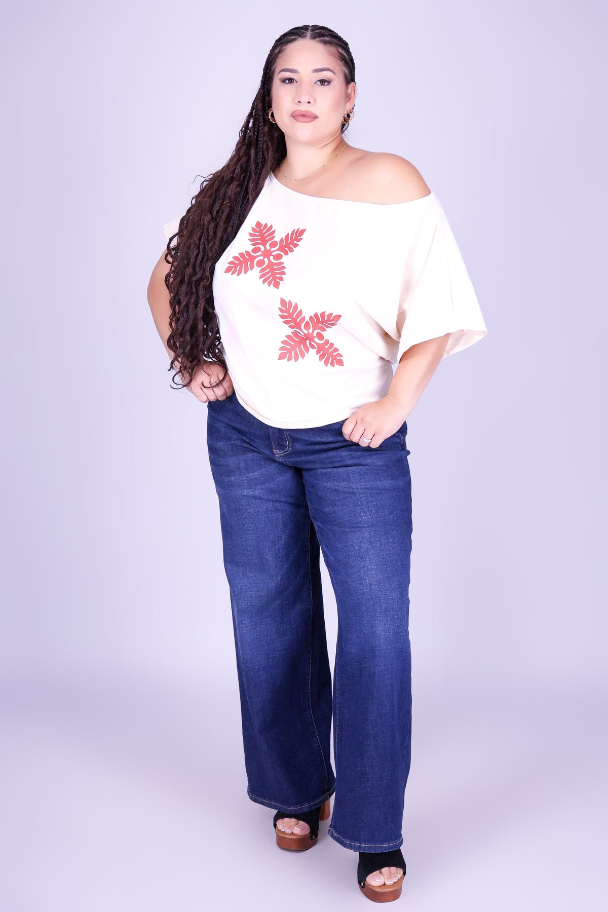 4 ULU QUILT OFF SHOULDER TEE