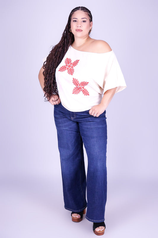 4 ULU QUILT OFF SHOULDER TEE