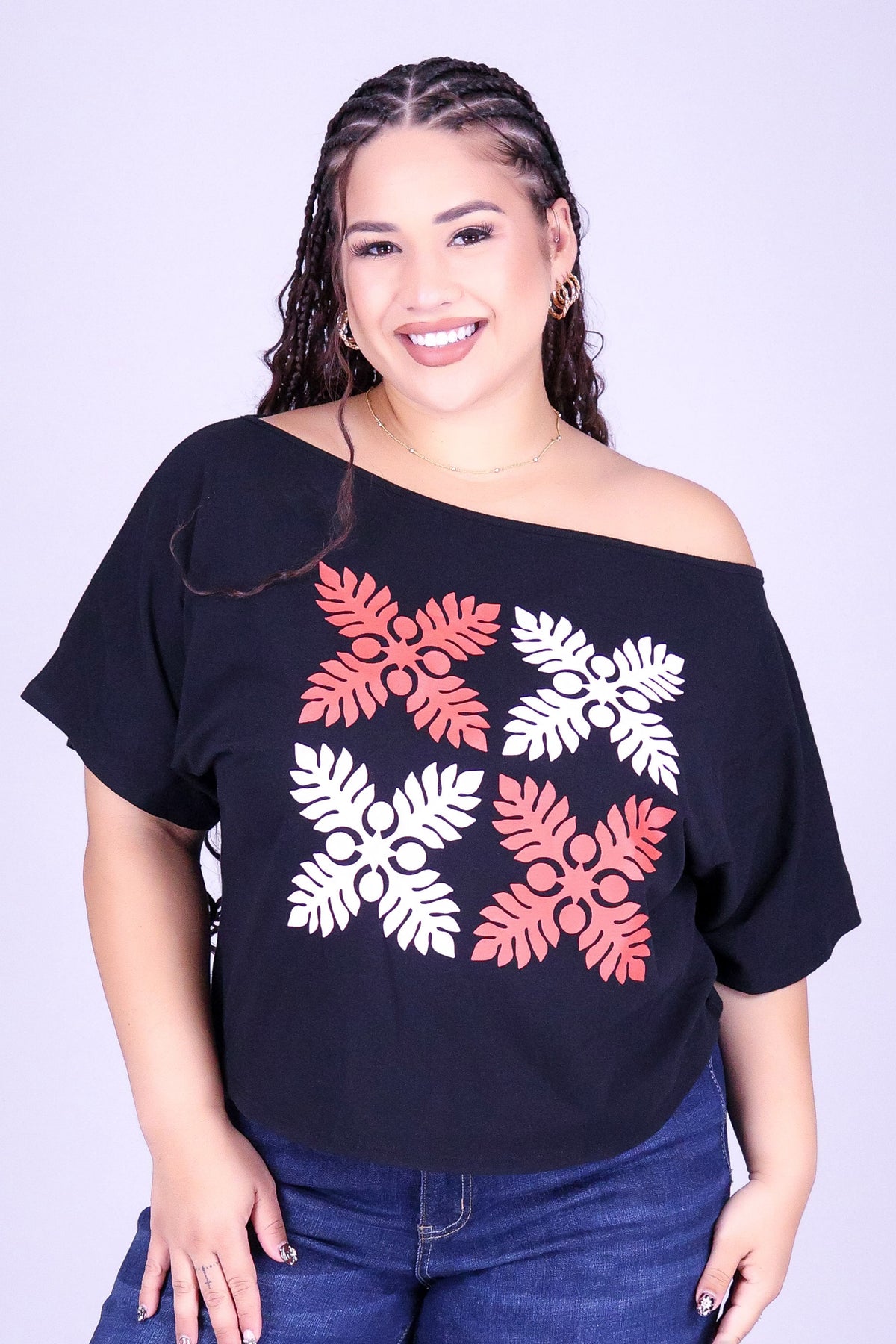 4 ULU QUILT OFF SHOULDER TEE