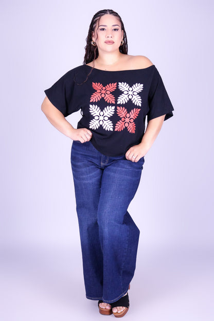 4 ULU QUILT OFF SHOULDER TEE