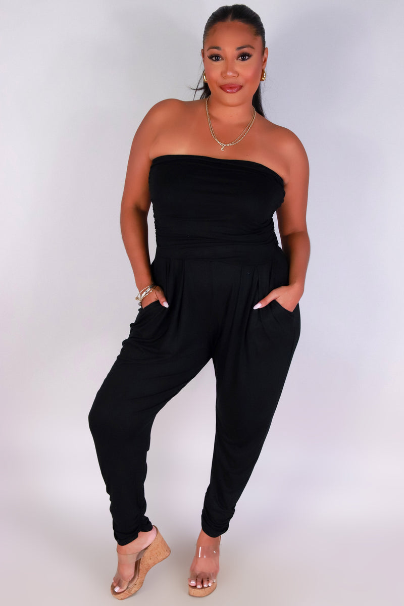 Jeans Warehouse Hawaii - PLUS SOLID JUMPSUITS - FULL DAY OFF JUMPSUIT | By HAUTE FOX