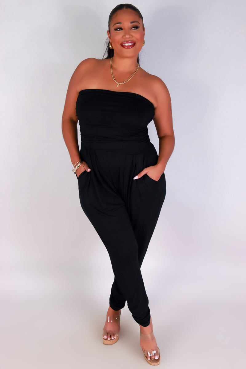 Jeans Warehouse Hawaii - PLUS SOLID JUMPSUITS - FULL DAY OFF JUMPSUIT | By HAUTE FOX