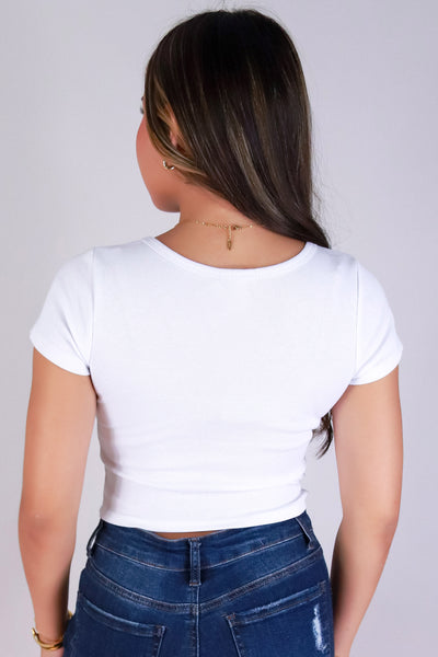 Jeans Warehouse Hawaii - SS CASUAL SOLID - PRETTY EDGES TOP | By CRESCITA APPAREL/SHINE I