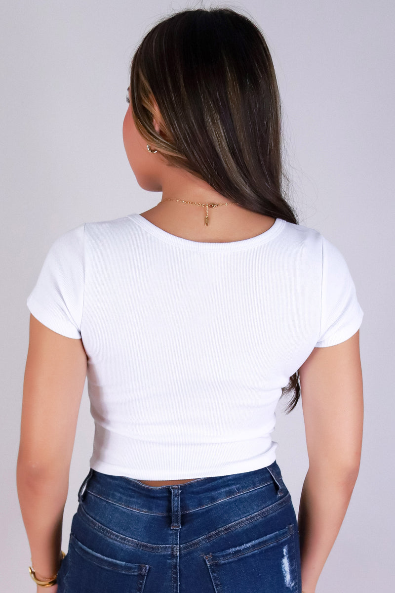 Jeans Warehouse Hawaii - SS CASUAL SOLID - PRETTY EDGES TOP | By CRESCITA APPAREL/SHINE I