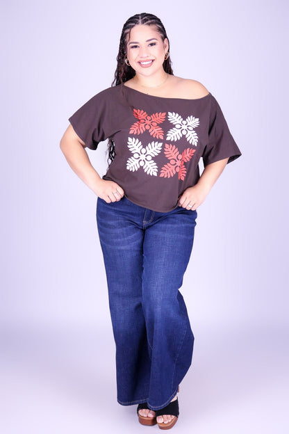 4 ULU QUILT OFF SHOULDER TEE