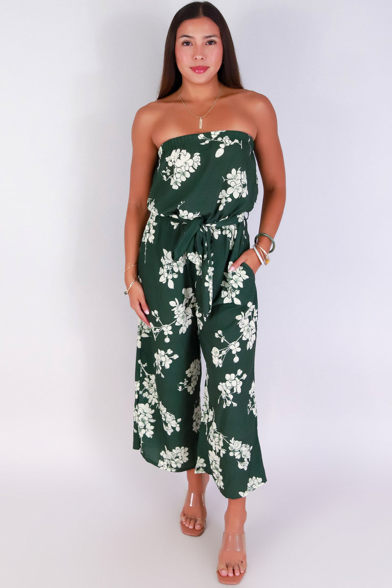 Jeans Warehouse Hawaii - PRINT CASUAL JUMPSUITS - SAKURA TUBE JUMPSUIT | By LUZ