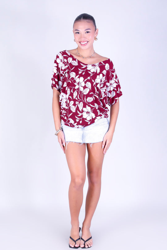 PRETTY BLOOMS DOLMAN TOP