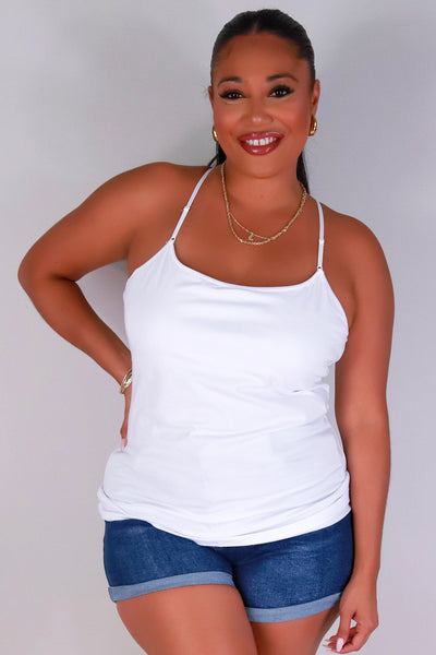 Jeans Warehouse Hawaii - PLUS BASIC SPAGHETTI TANKS - BACK TO BASICS TOP | By AMBIANCE APPAREL