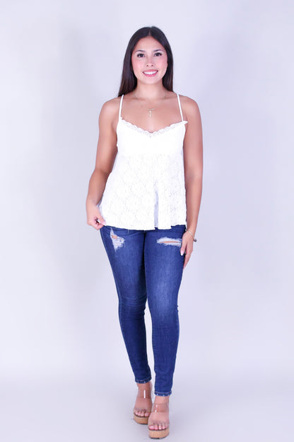 RUFFLE ROSE BABYDOLL TOP