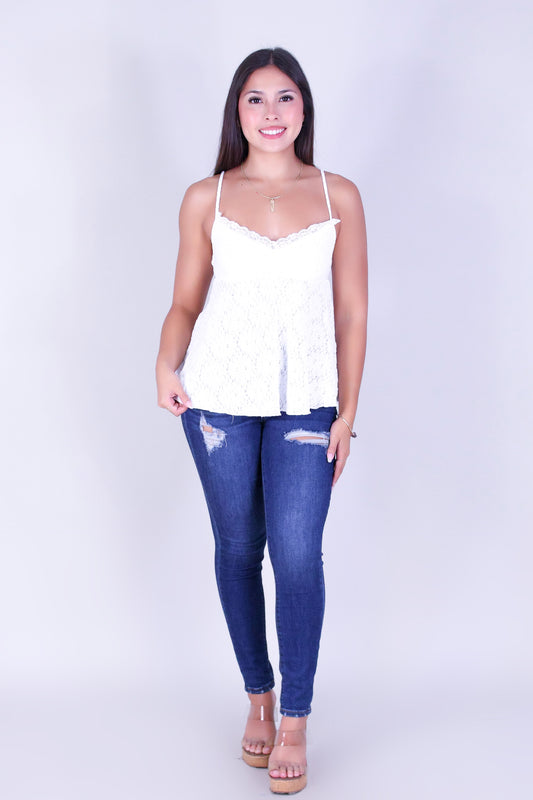 RUFFLE ROSE BABYDOLL TOP