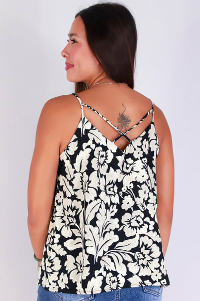 Jeans Warehouse Hawaii - TANK PRINT WOVEN CASUAL TOPS - ALL OVER BLOOM TOP | By PAPERMOON/ B_ENVIED