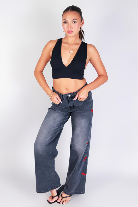 CHERRY ON THE SIDE JEANS