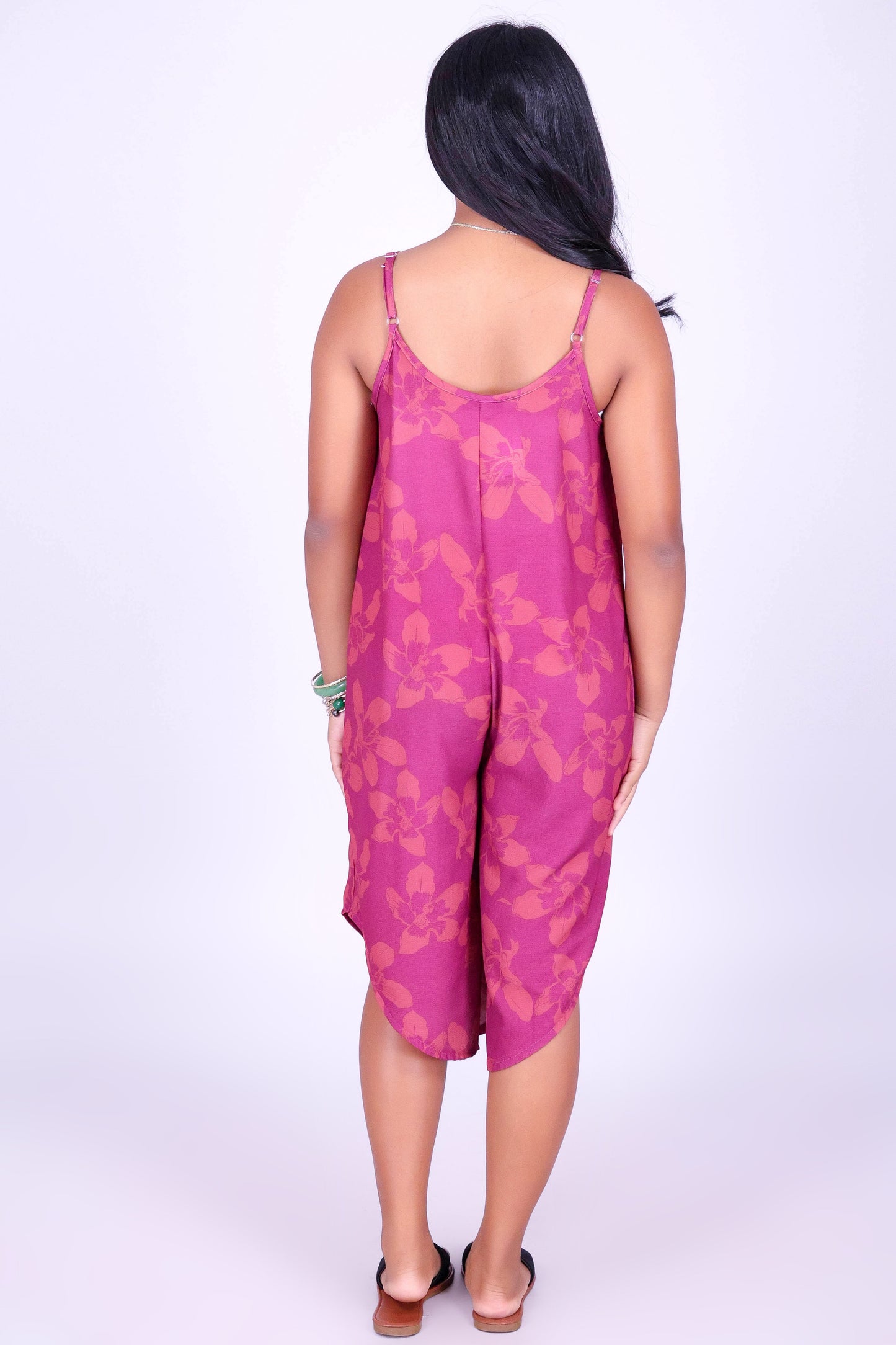 SILK FLOSS TREE FLOWER NO WAIST JUMPSUIT | KIDS SIZE 2-16