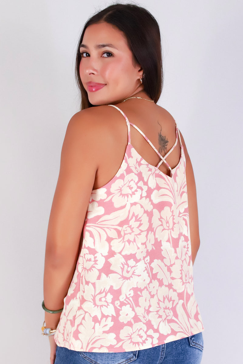 Jeans Warehouse Hawaii - TANK PRINT WOVEN CASUAL TOPS - ALL OVER BLOOM TOP | By PAPERMOON/ B_ENVIED