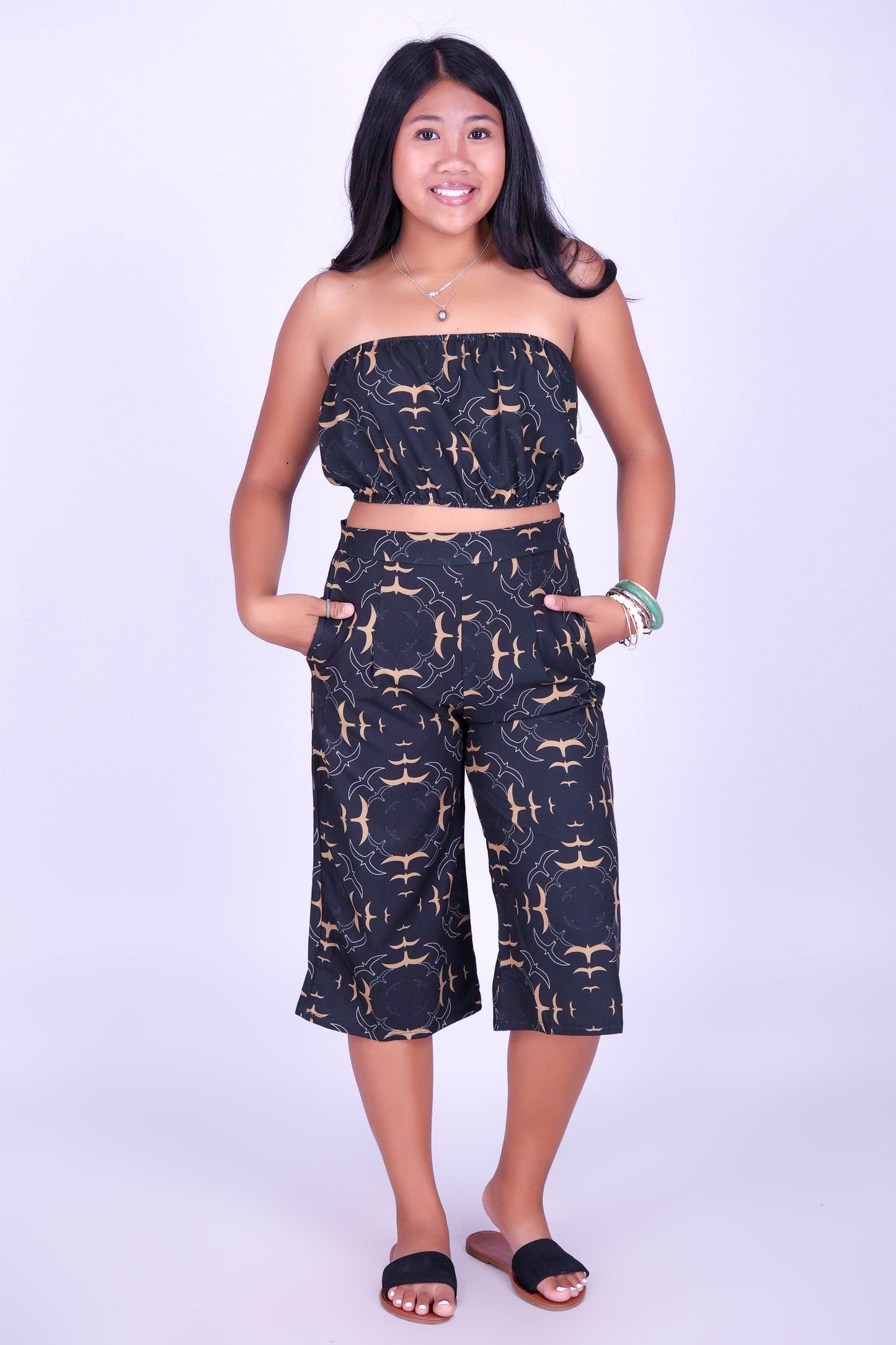IWA CIRCLE PLEATED CAPRI'S | KIDS SIZE 2-16