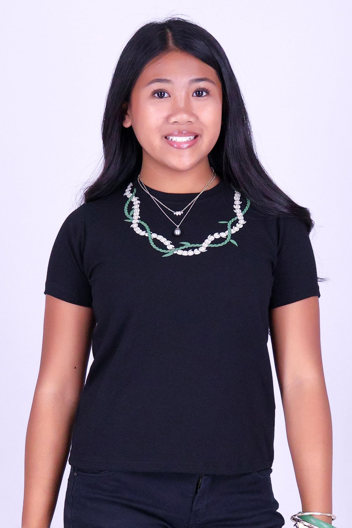 TI LEAF PIKAKE LEI OVERSIZED TEE | KIDS SIZE 2-14