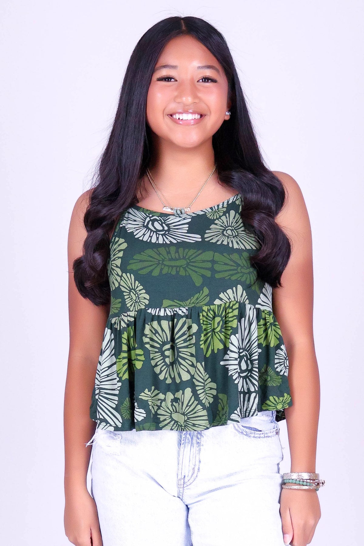 ISLAND OPIHI SHELLS PEPLUM TOP | KIDS SIZE 2-16