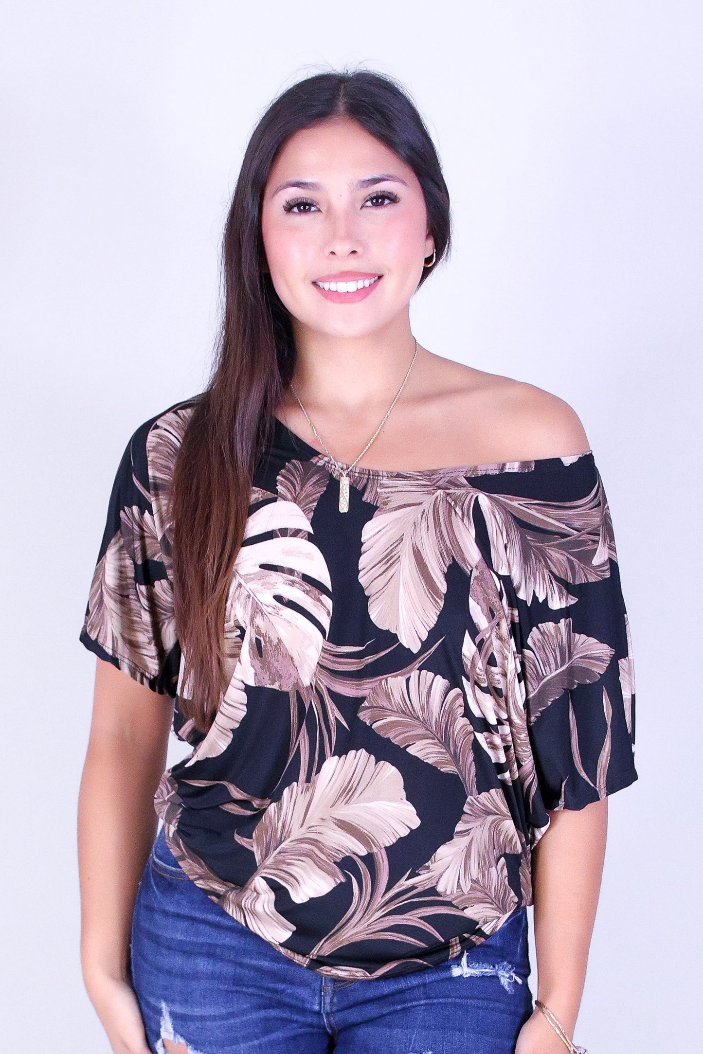 TROPICAL WHISPER DOLMAN TOP