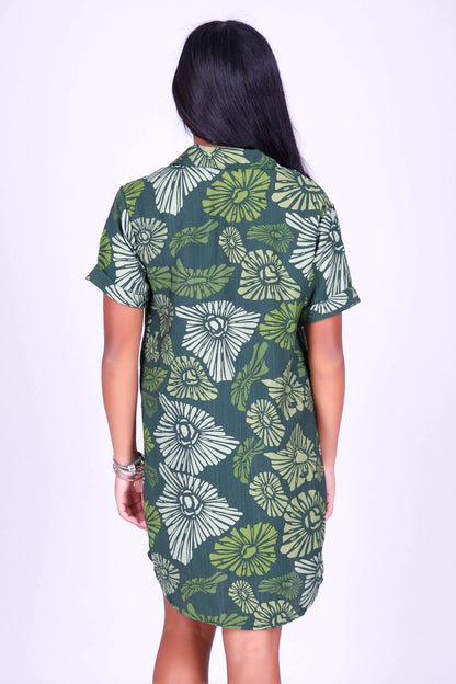 ISLAND OPIHI SHELLS BUTTON DOWN DRESS | KIDS SIZE 2-16