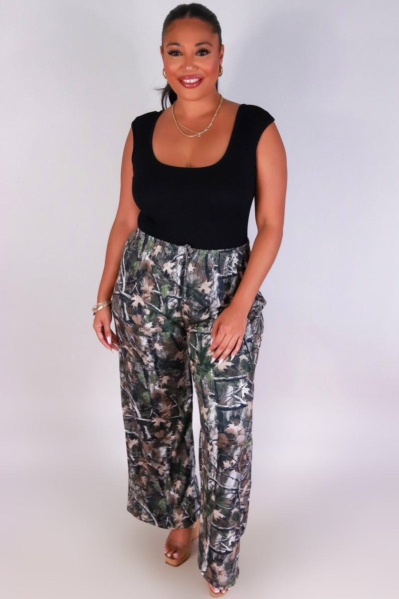 Jeans Warehouse Hawaii - PLUS Knit Pants - HUNT ME DOWN HUNTING CAMO PANTS | By LUZ