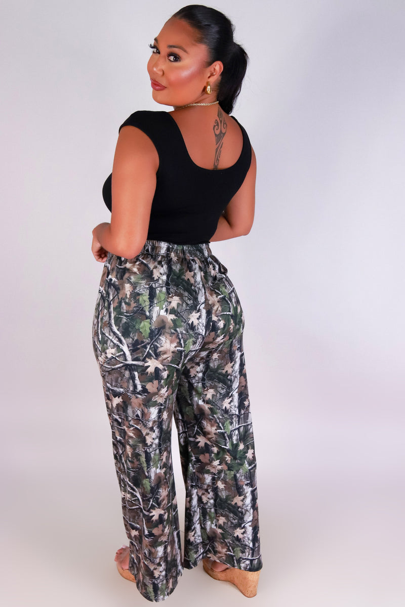 Jeans Warehouse Hawaii - PLUS Knit Pants - HUNT ME DOWN HUNTING CAMO PANTS | By LUZ