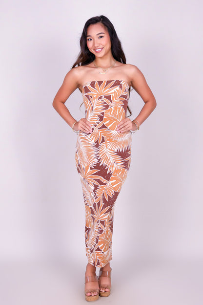 EFFORTLESS LINE MIDI TUBE DRESS