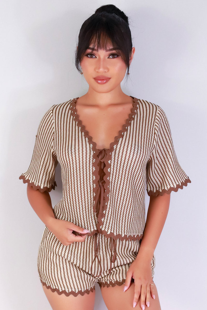 Jeans Warehouse Hawaii - S/S PRINT WOVEN TOPS - HOOKED ON YOU CROCHET TOP | By VERY J