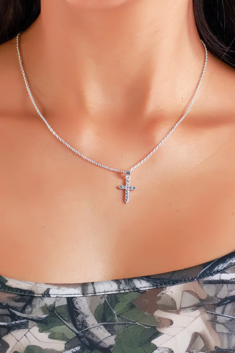 Jeans Warehouse Hawaii - NECKLACE SHORT PENDANT - HEAVEN SENT CROSS NECKLACE | By RJ IMPORTS