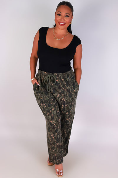 Jeans Warehouse Hawaii - PLUS PLUS PRINTED PANTS - FIELD DAY FIT PANTS | By YMI JEANS